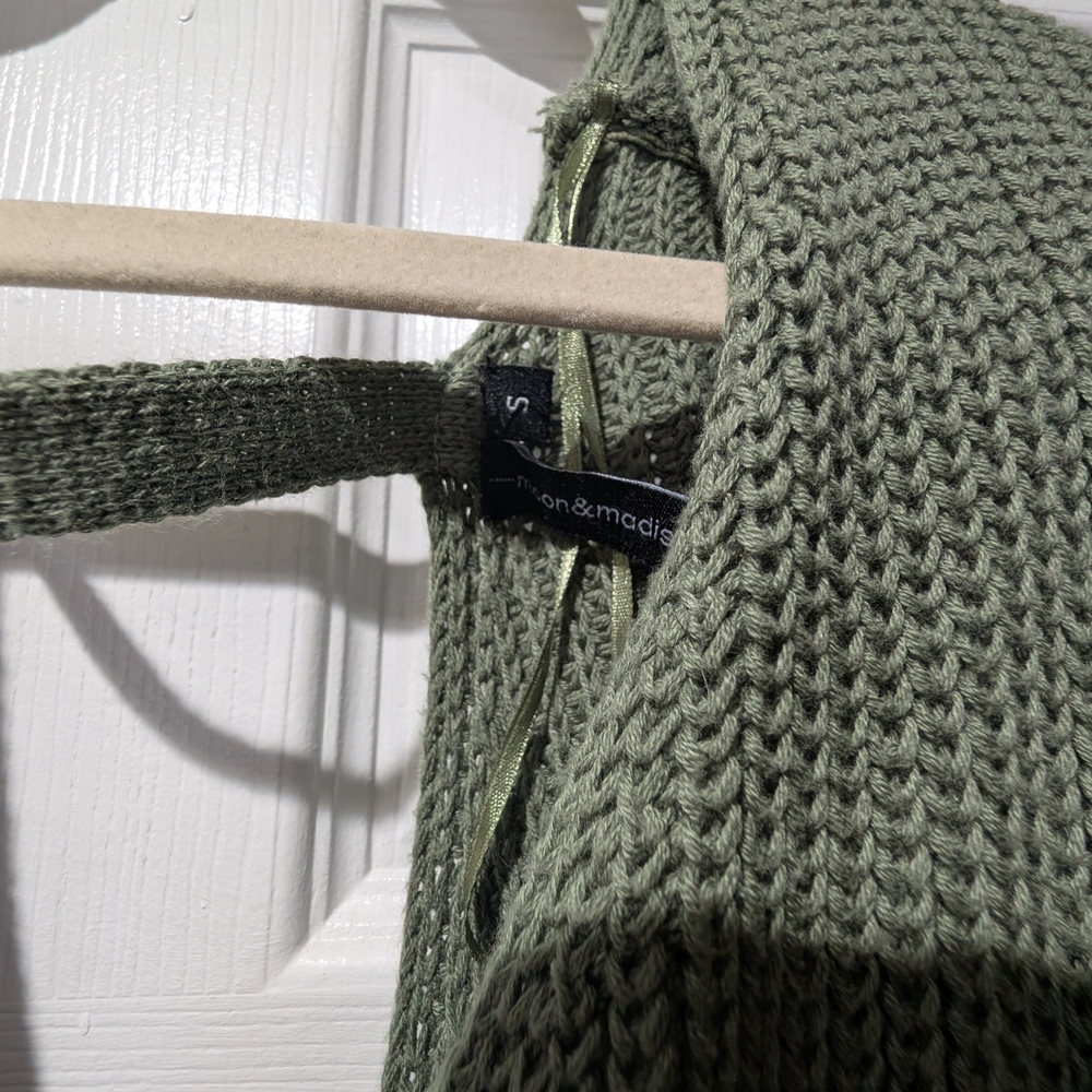 Womens Light Green Knit Sweater